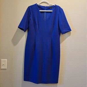 ANTONIO MELANI Royal Blue Midi Dress Sz 12